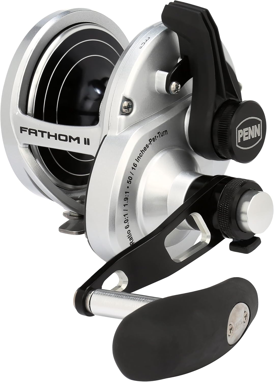 Penn Fathom II Lever Drag 2 Speed - 40NLD2LH Reel BX, One Size, Black Silver