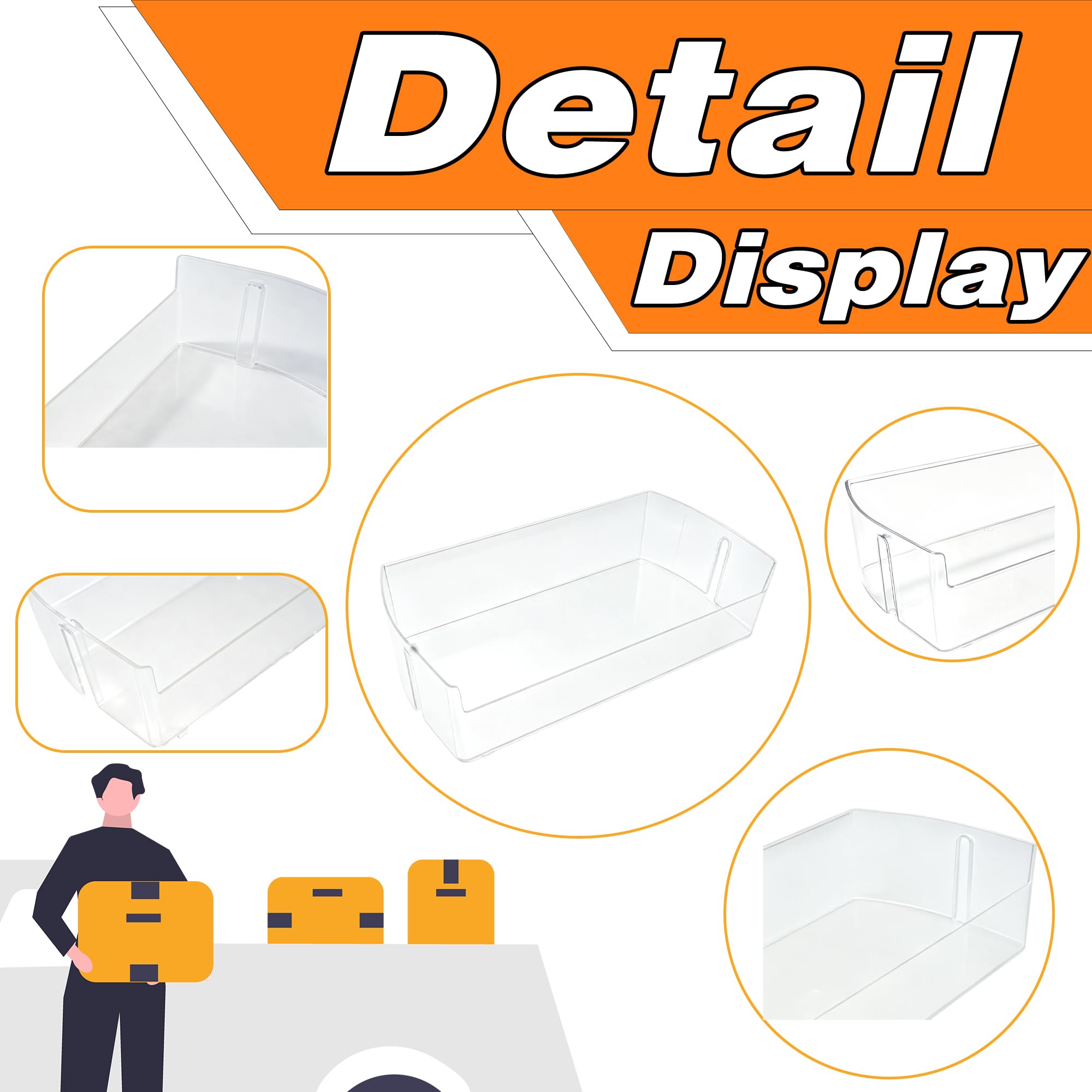 Estante mejorado para puerta de refrigerador compatible con LG MAN64890501