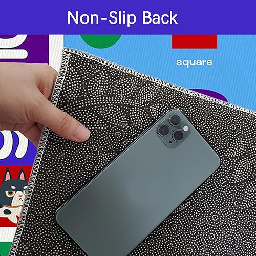 Miniatura 5 de ABC Kids Play Rug - Alfombra educativa con forma del alfabeto de números para aprendizaje de frutas, alfombra grande antideslizante para habitación