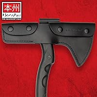 Vista 3 de Honshu Karito Tomahawk Axe Mezcla salvaje de tradición e innovación Funda de cuero premium