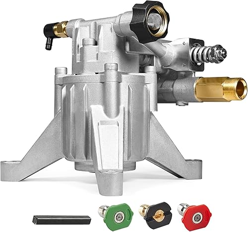 TOOLCY Bomba de lavado a presión vertical de eje de 78 pulgadas - Entradasalida trasera Max 3100 PSI  2.5 GPM OEM y bomba de lavadora eléctrica para