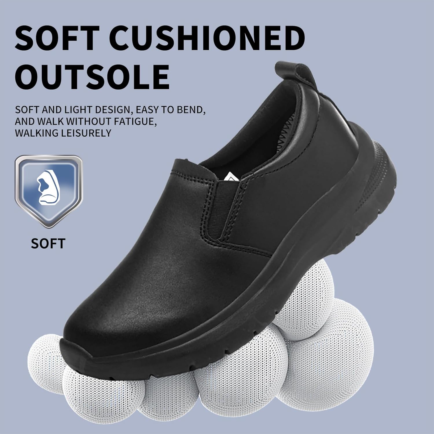 Women's Non-Slip Work Shoes Suitable for Catering Staff, Crew, Medical Staff, Waterproof, Lightweight and Comfortable - Image 3