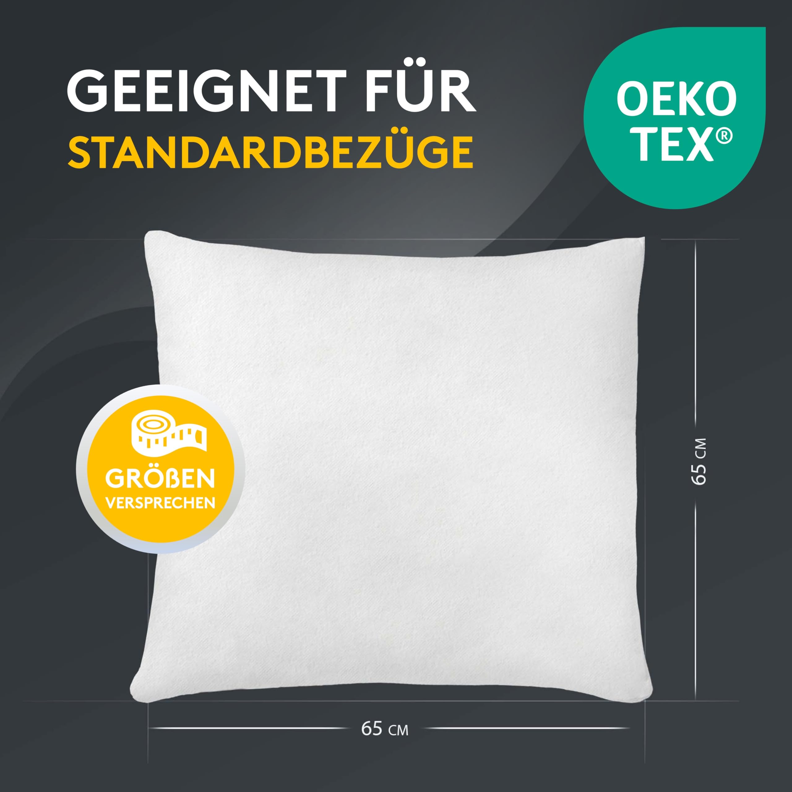 LILENO HOME Set van 2 kussen vulling 60x60 cm - Binnenkussen wasbaar op