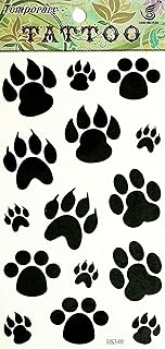 Wolf Paw Black Tattoos Temporary Waterproof For Men Women Design Arts Body Neck Chest Shoulder Legs Arm Back Stickers Removable Cartoon Painting 3D Tattoo Fake