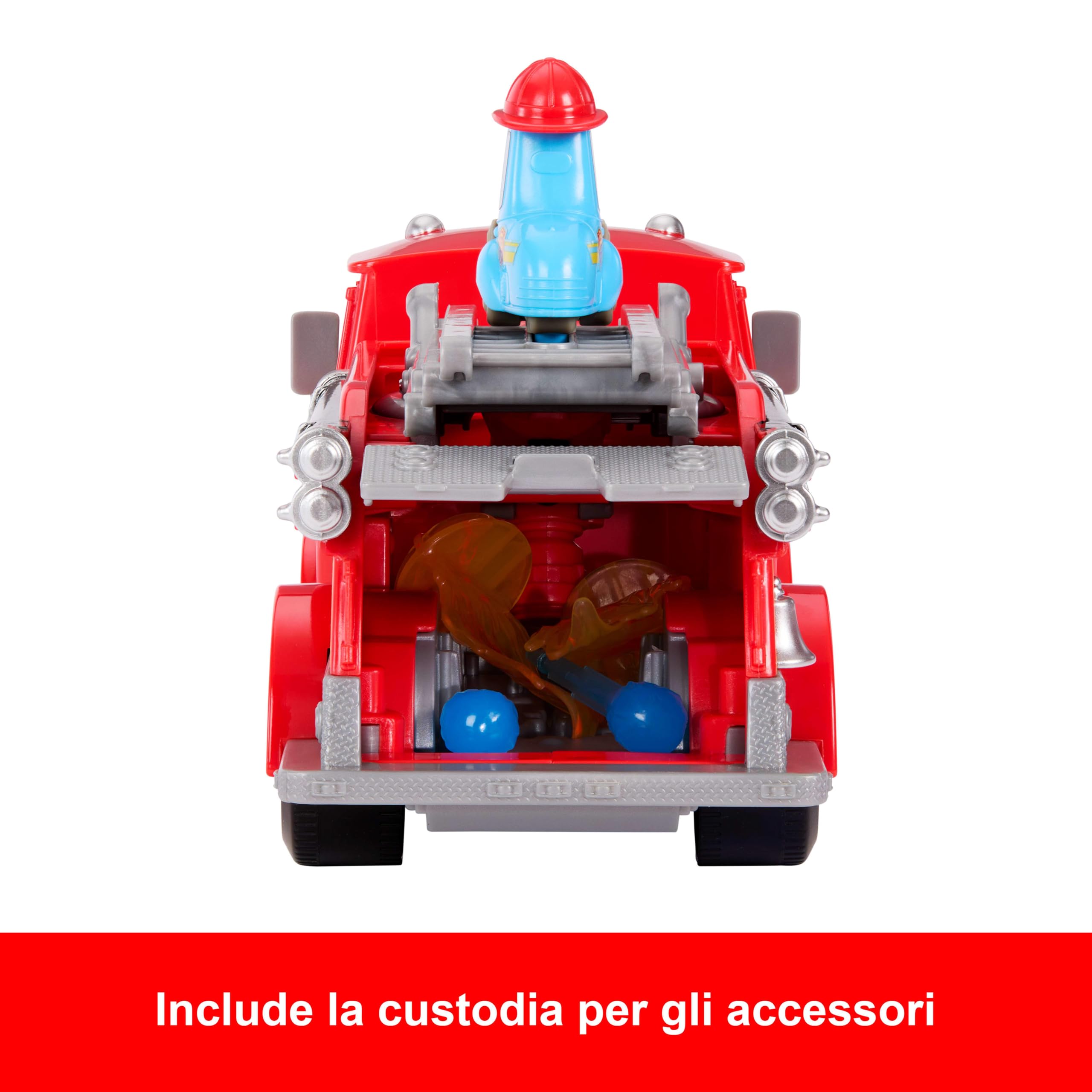 Mattel CARS - Sfreccia e Soccorri Red e Guido Pompieri, set con camion dei pompieri, 2 bersagli a forma di fiamma e 2 proiettili ad acqua inclusi, giocattolo per bambini, 3+ anni, JFL54