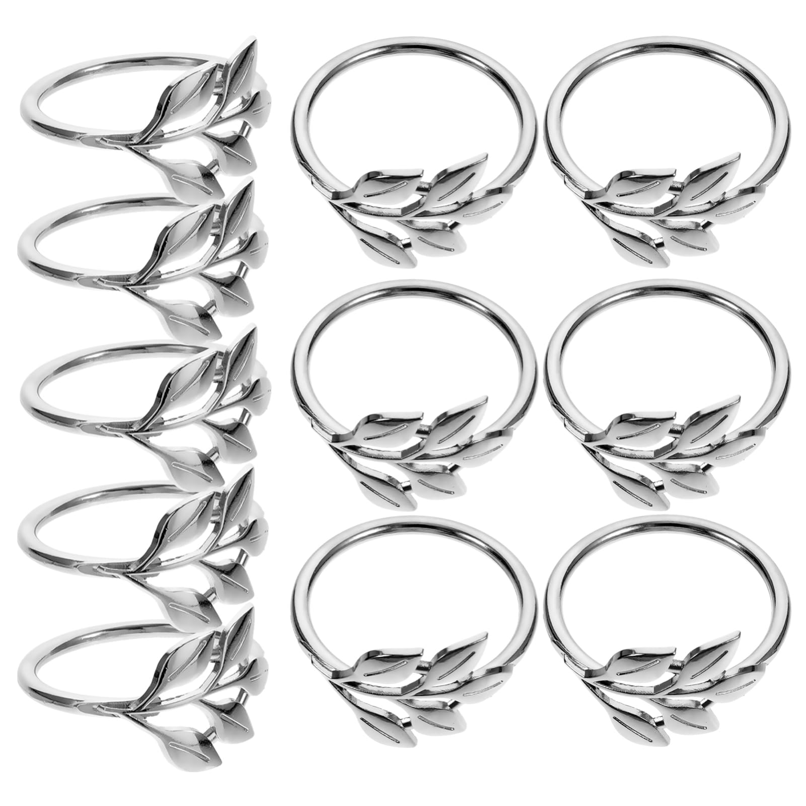 Mikinona 5 Sätze Teiliges Napkin Rings Aus Metall Mit Design Serviettenringe Für Tischdeko Festliche Dinner Hochzeiten Und Familienfeiern Langlebig Und Stilvoll 20 Stück * 5