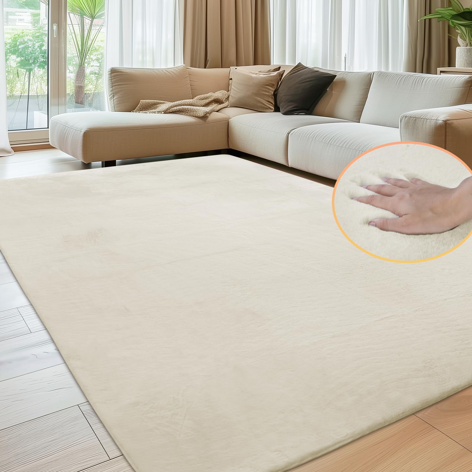Sour Lemon - Alfombra grande para salón y dormitorio, antideslizante extra grande y suave