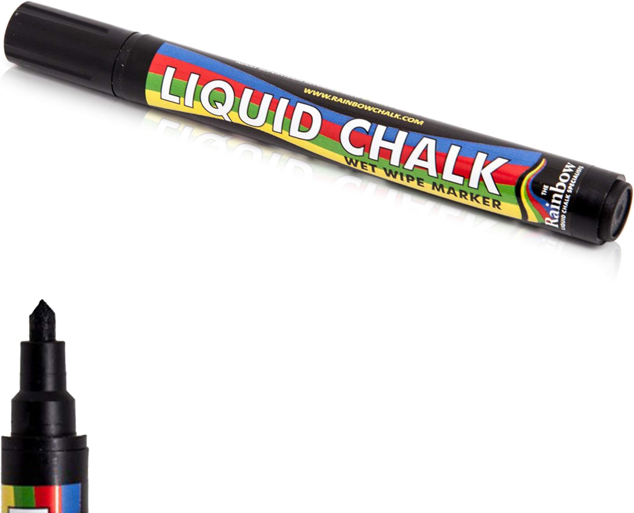 Liquid Chalk Marker Pen Black - 5mm CHISEL NIB