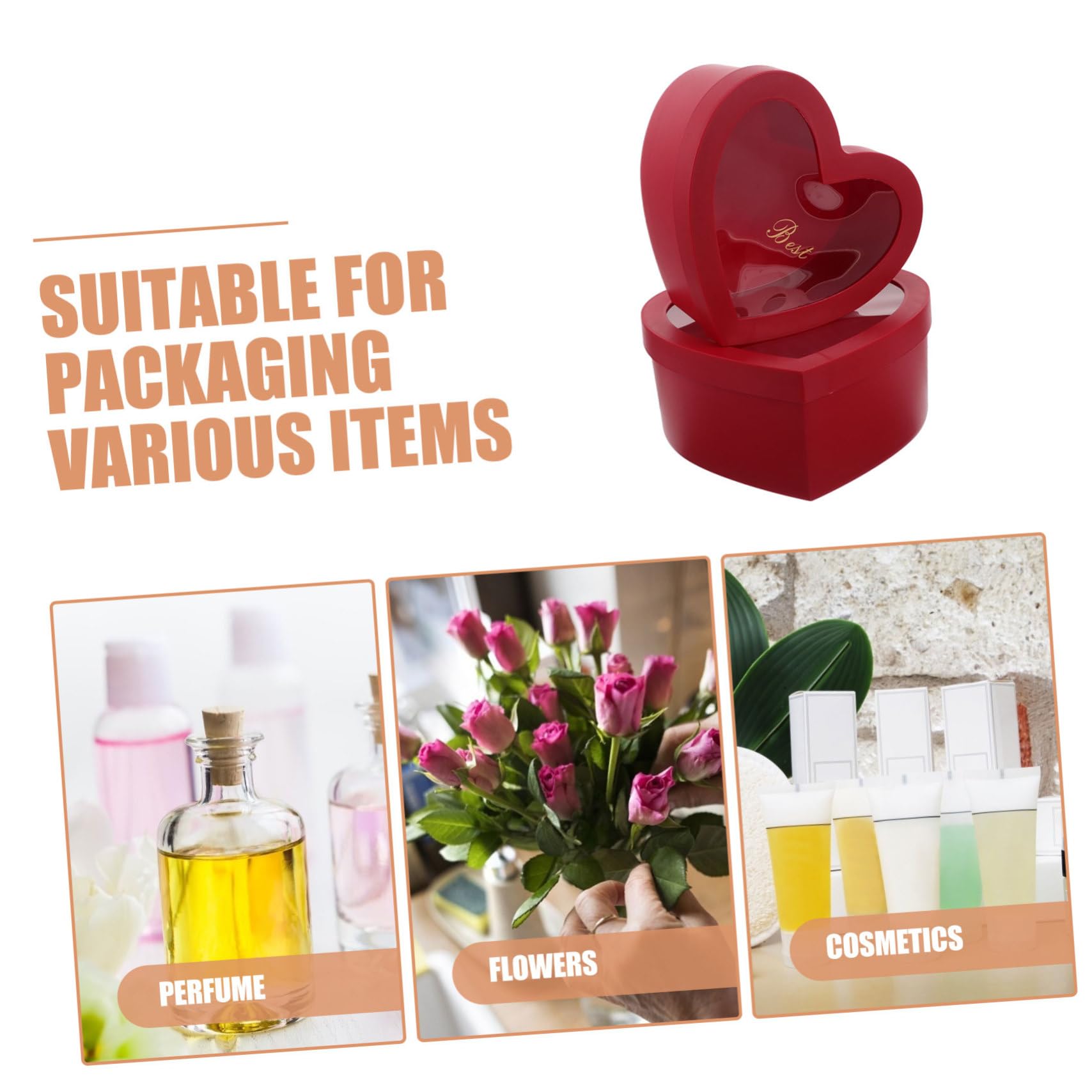 BESTYASH 2stücke Herzförmige Geschenkboxen Rot Präsentboxen Für Blumen Parfüm Und Make-up Für Valentinstag Muttertag Und Hochzeiten Mit Kreativen Kombinationsmöglichkeiten