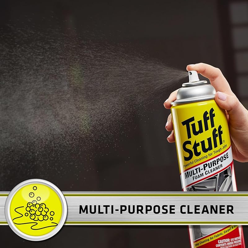 Tuff Stuff Multi-Purpose Foam Cleaner, Use on Car Interior, Furniture, Carpet, 22 Oz Each 22 Ounce (Pack of 1)