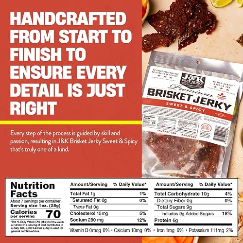 Miniatura 38 de El Jefe Beef Jerky Chile Limon 7oz – Auténtica losa hispana estilo mexicano hecho a mano en pequeños lotes para aperitivos atrevidos y picantes