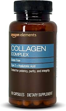 Amazon Basics Collagen Complex with Hyaluronic Acid, 90 Capsules, 3 Month Supply Previously Amazon Elements