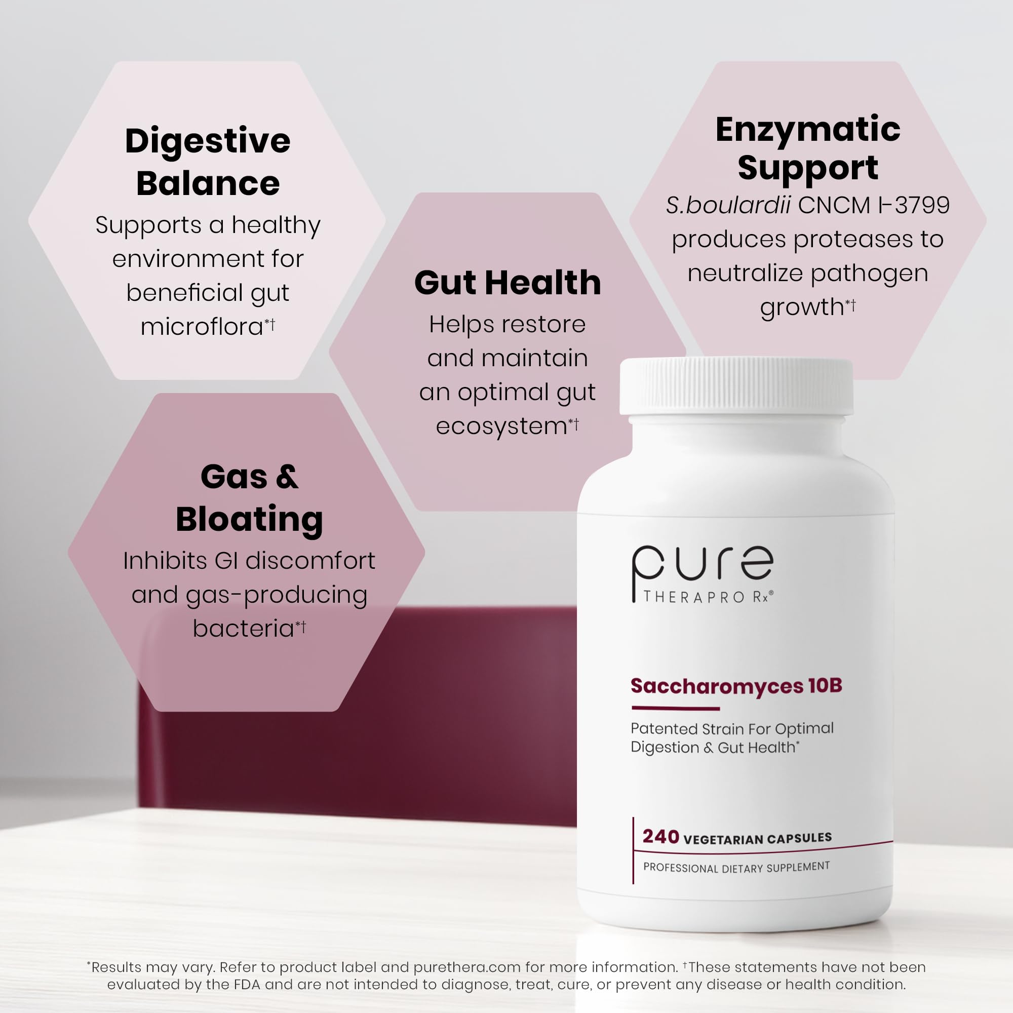 Pure Therapro Rx Saccharomyces 10B Probiotic (240 Count (Pack of 1)) — Amazon image 4