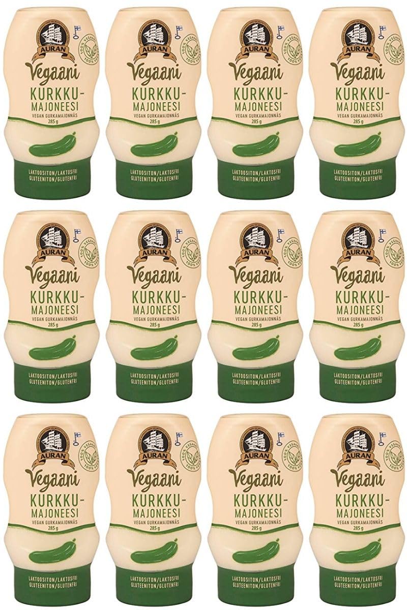 Auran Vegan Cucumber Mayonnaise Soße 12 Gläser of 285g