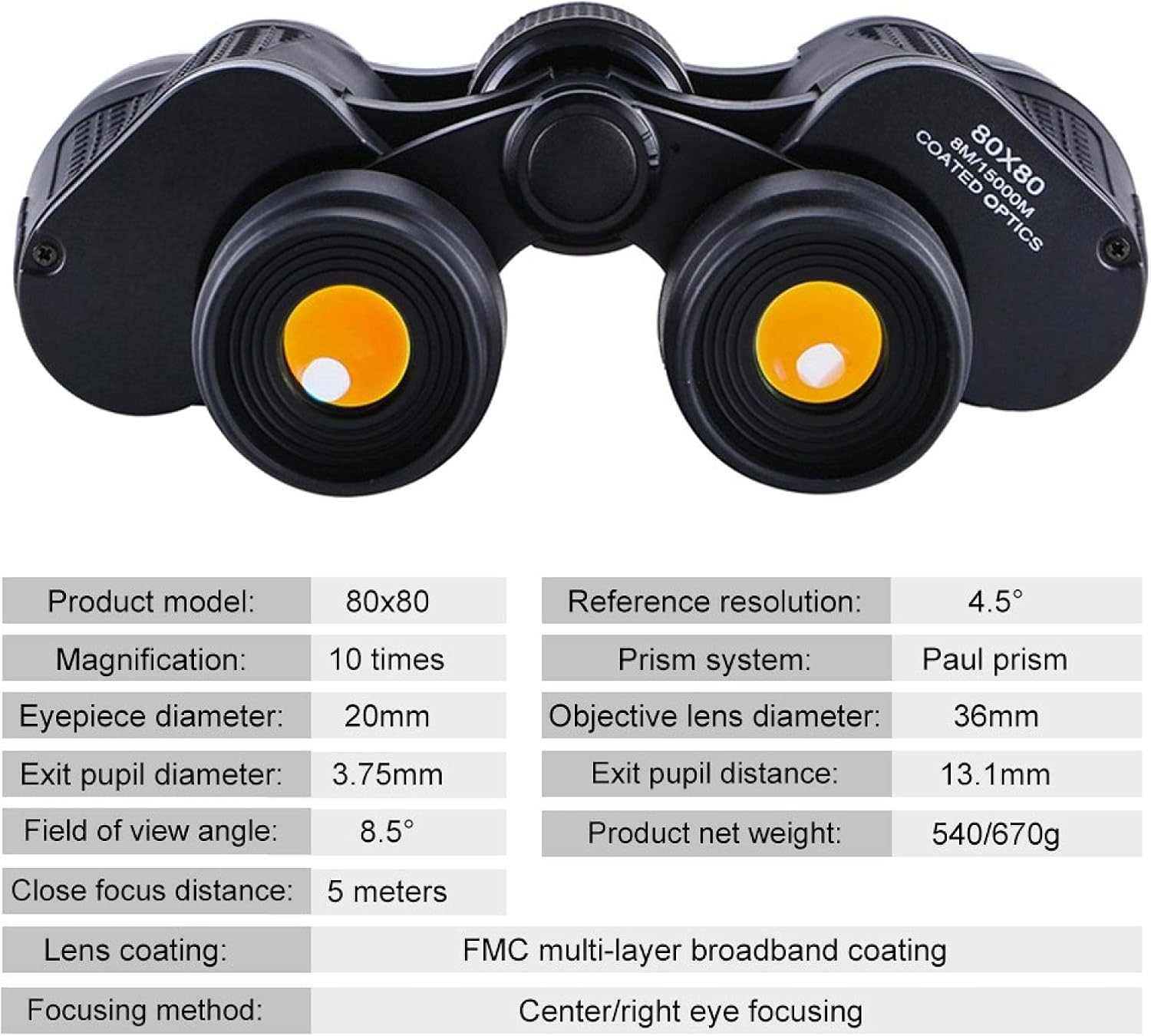 80X80 Binoculars Telescope 15000M Long Range with Low Light Night Vision Professional High Power Binocular for Hiking Travel 80X80Binoculars