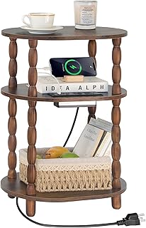 MaxSmeo Oval Charging End Table
