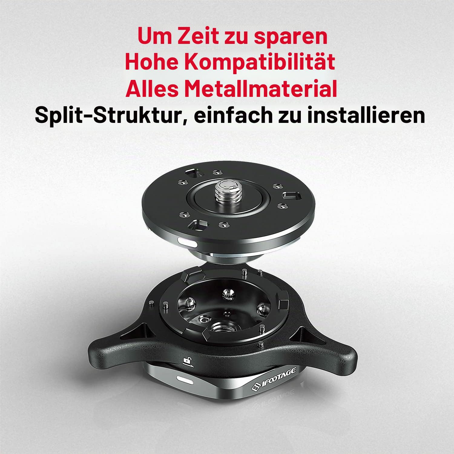 IFOOTAGE Seastars Quick Release Q1 System Kamera Schnellwechselplatte 3/8'' & 1/4'' Max. Belastung 9kg Stativ Zubehör