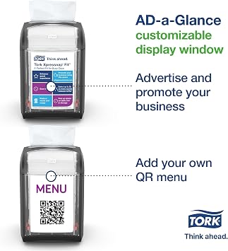 Tork Xpressnap Fit Tabletop Napkin Dispenser Black N14, 7232001