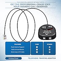 Vista 6 de Telephone Training Adapter Y Splitter+Mute Button for Headset for Nortel Meridican, Norstar, Avaya, Ashtra, Mitel, Polycom, Ge and Other IP Phone