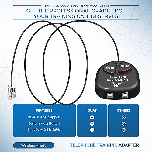 Miniatura 6 de Adaptador de entrenamiento de teléfono Y Splitter+botón de silencio para auriculares para Nortel Meridican, Norstar, Avaya, Ashtra, Mitel, Polycom,