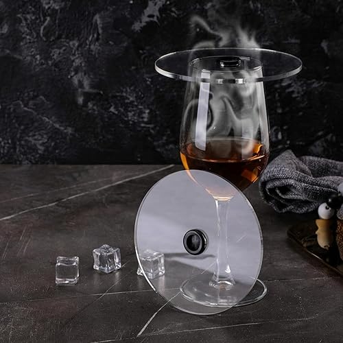 Miniatura 7 de 6 fundas para tazas de pistola de ahumar, tapas de infusor, fundas de bebidas de cóctel, accesorios para pistolas de fumar para copas de vino