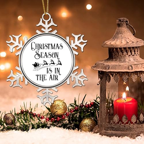 Vista 38 de Adorno de Navidad de metal para feliz año nuevo Yall, adornos de Navidad de metal, citas divertidas de Navidad, adornos colgantes decorativos de 3