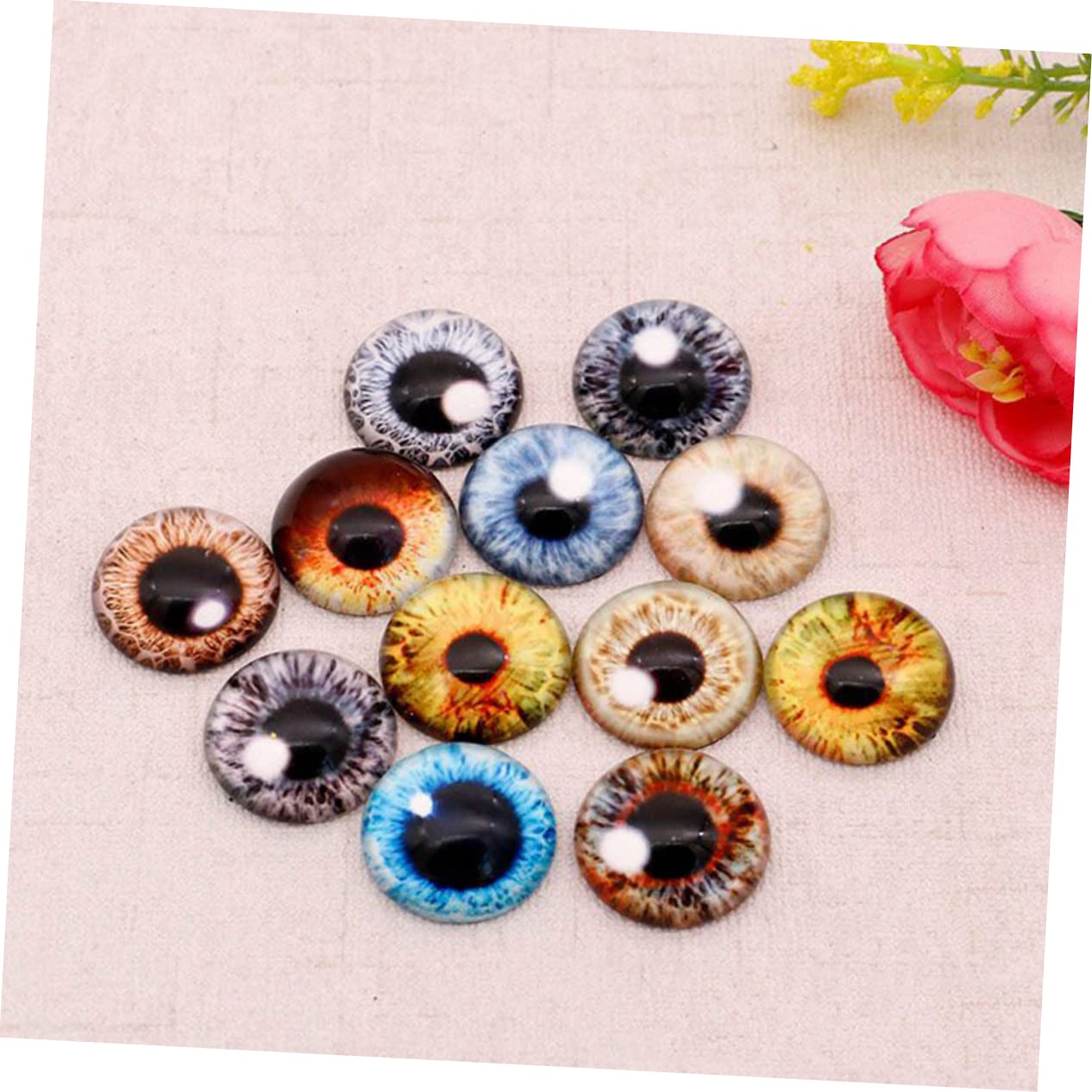 Anneome Ojos De Peluche Autoadhesivos Ojos Falsos De Simulación 18mm 100pcs/set Decoración De Juguetes