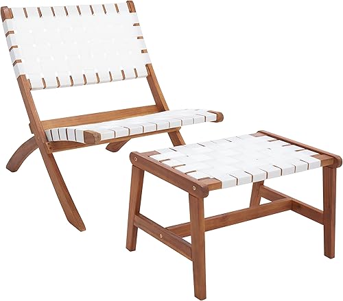 Miniatura 9 de SAFAVIEH Outdoor Collection PAT7078 - Juego de conversación, color naturalblanco