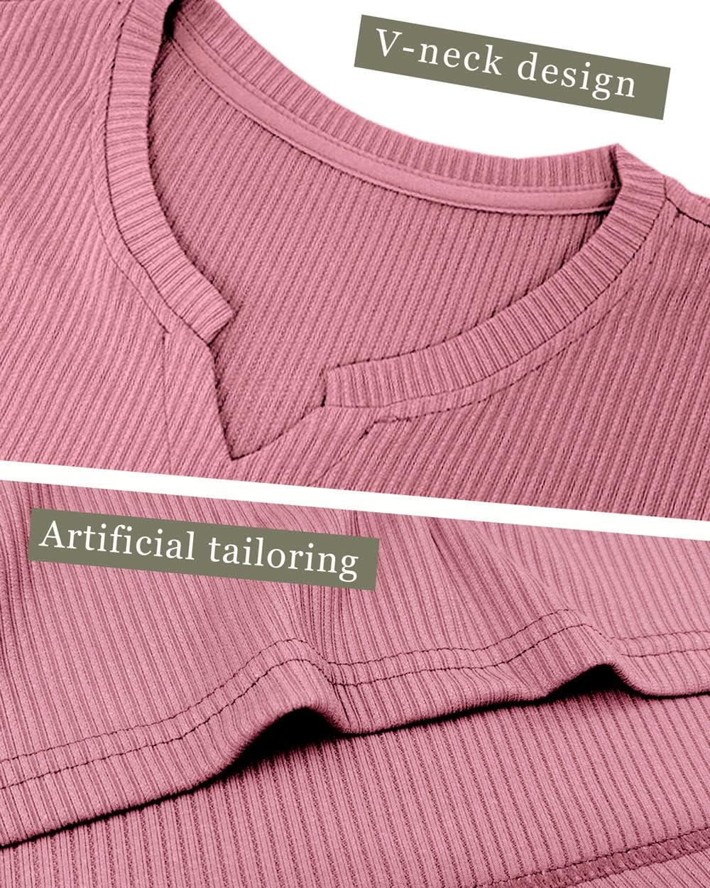 Muscle Cmdr Men's Henley Long&Short Sleeve T-Shirt Slim Fit V Neck Shirts Stretch Tee Casual Underwear Athletic Medium Weight - Image 5