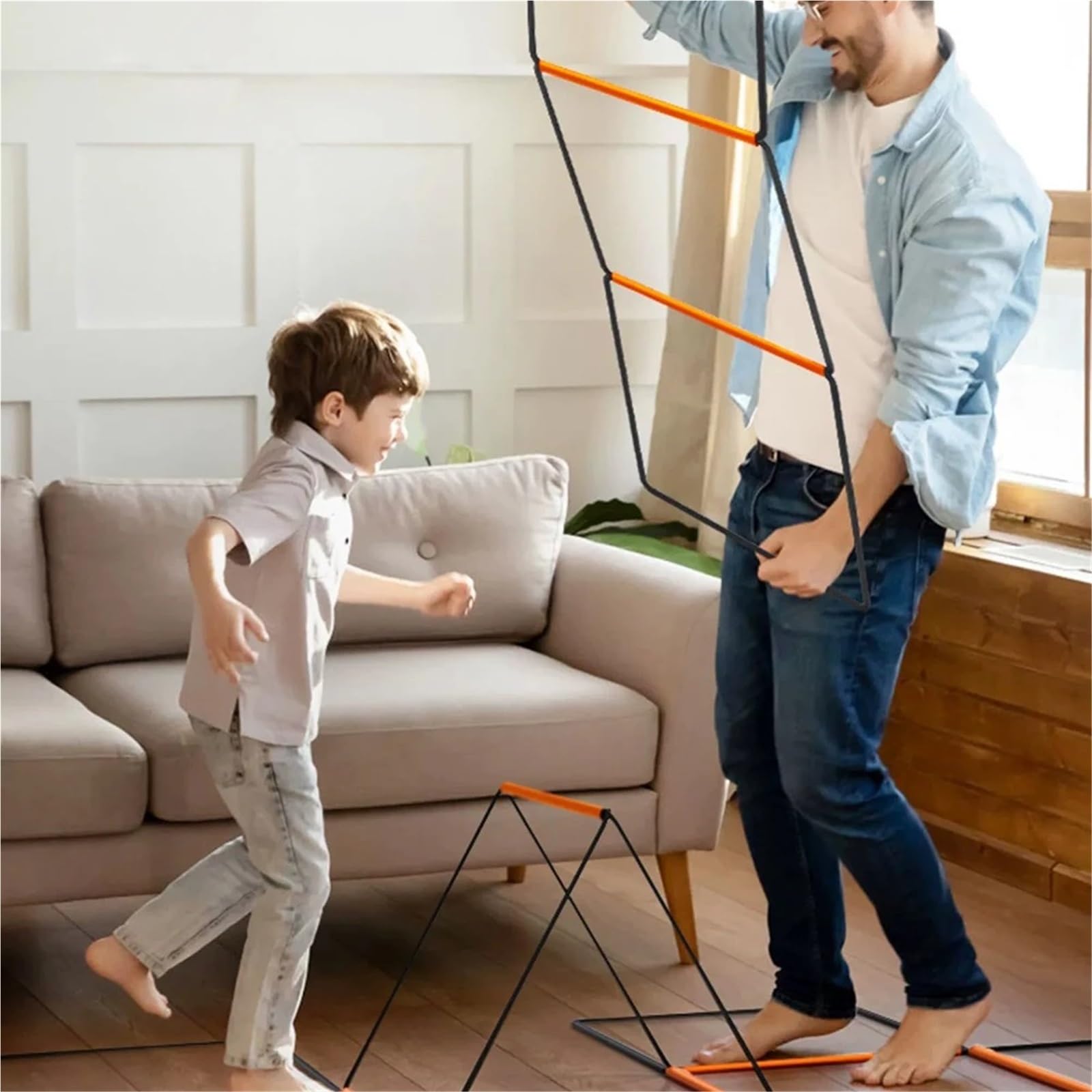 Agility Ladder Juguetes de Equilibrio y coordinación for niños, Escalera Agilidad Multifuncional, Equipo Entrenamiento Velocidad for Juegos Deportivos Infantiles
