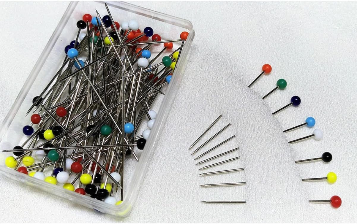 Gadpiparty 800Pcs Multicolor Glass Pearlized Head Ball Pins for DIY Crafts Jewelry Making and Dressmaking Color Variety with Storage Box for Sewing Projects