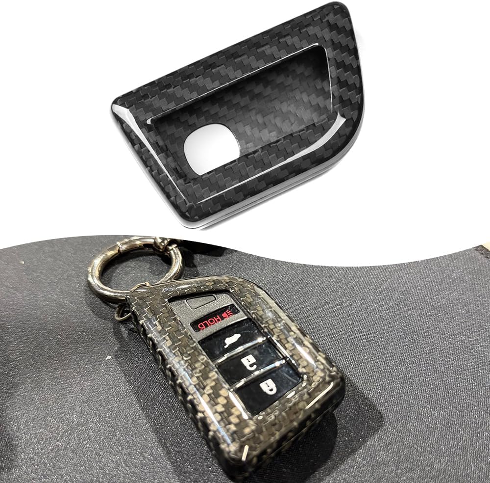 Jogon Dry Carbon Fiber Key Fob Cover for Acura Integra MDX RDX TLX 2024 2025, 4/5 Buttons Keyless Entry Remote Smart Key Fob Protector (Red CF for 4 Buttons)
