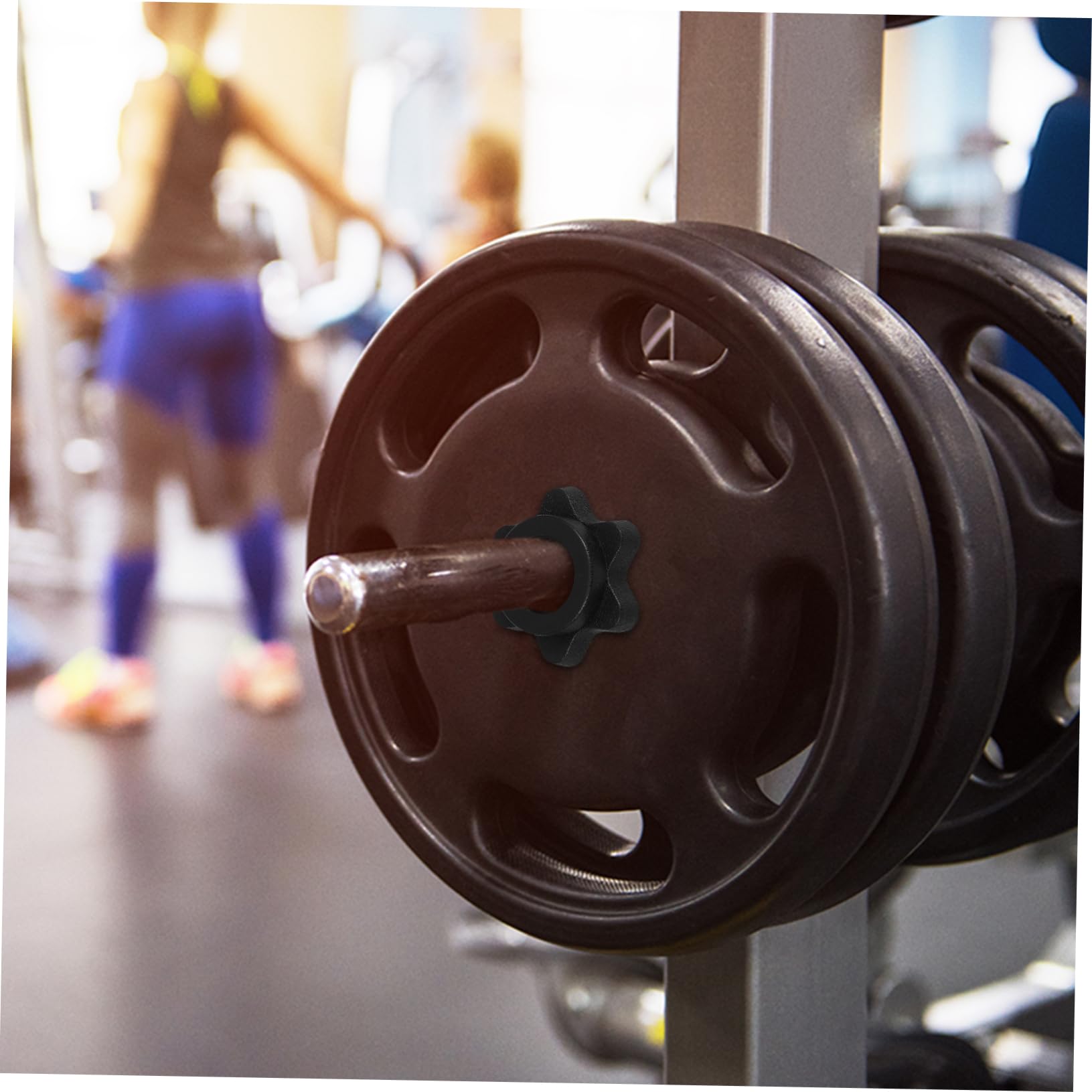 OKUMEYR Barbell Accessory Set 4pcs Anti-Slip Nut Barbell Lock Collars for Workout