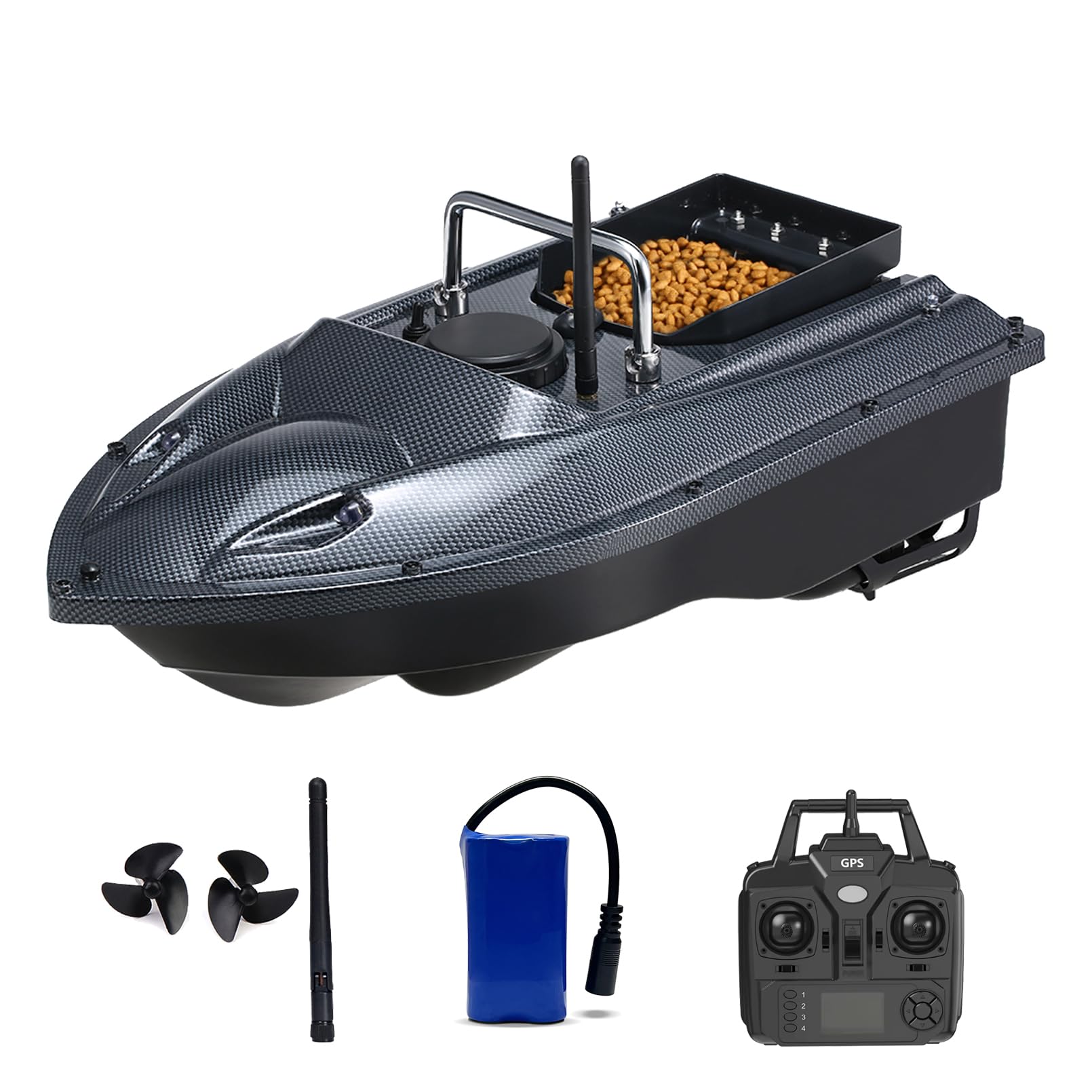 AHWZ Fishing RC Boat - GPS Remote Control Fishing Bait Boat Fish Finder,Fishing Bait Boat