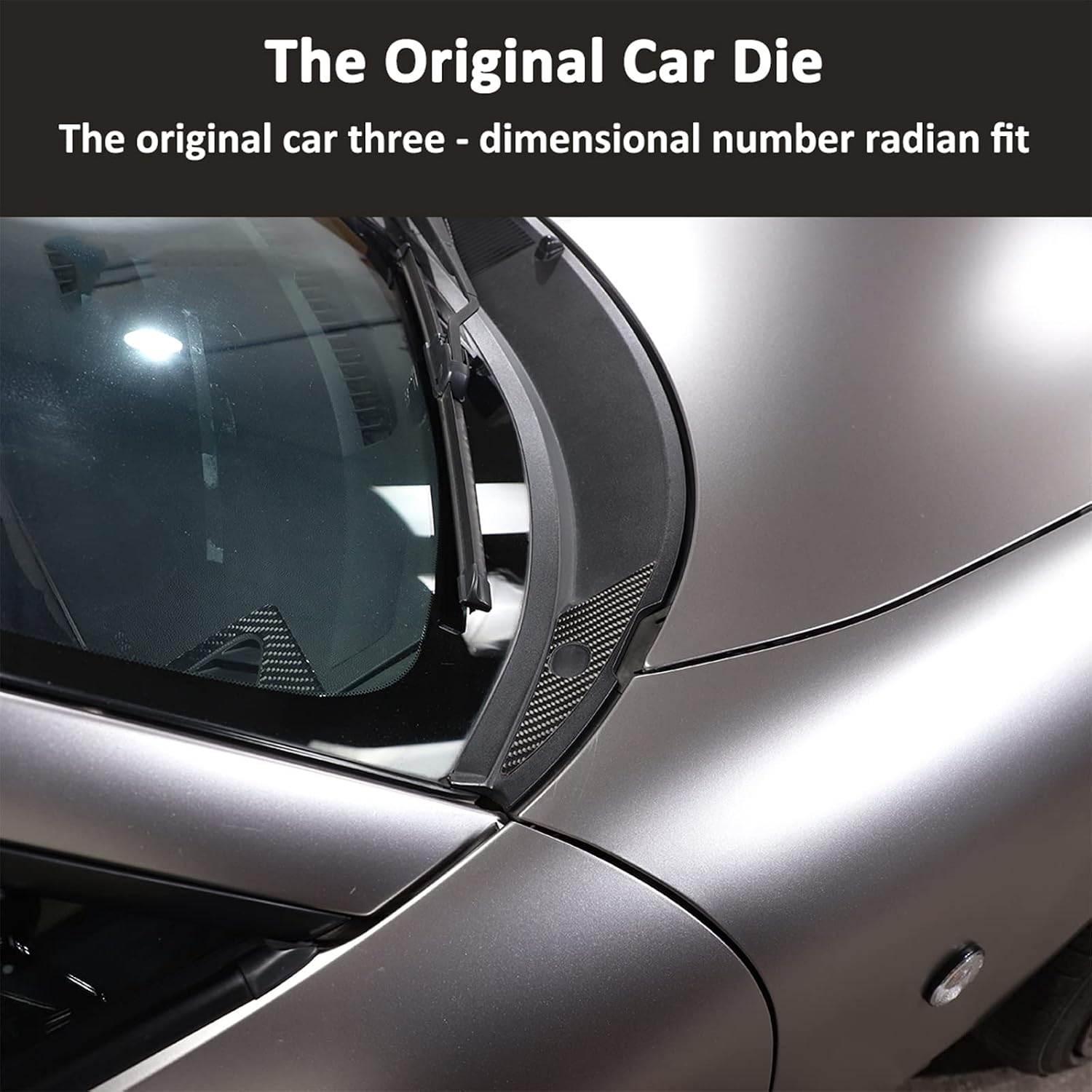 Dry Carbon Fiber Outer Windshield Window Wiper Cowl Trim Cover Panel,Front Engine Panel Decorative Sticker for Mazda MX-5 NC RF Miata 2009 2010 2011 2012 2013 2014