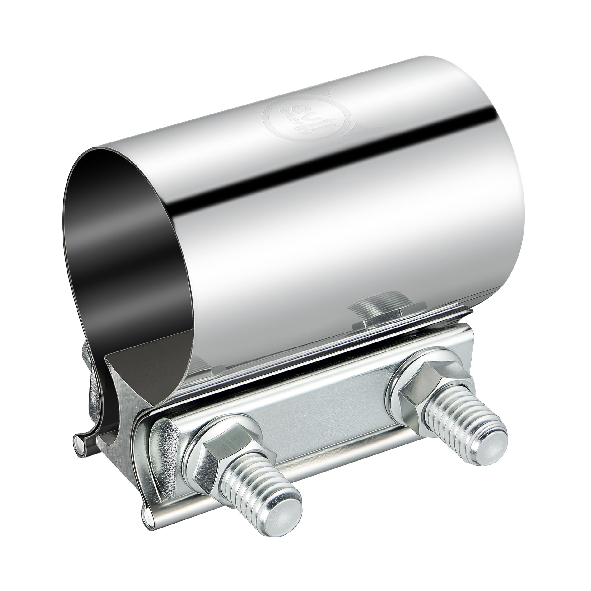 EVIL ENERGY 1.75 Inch Exhaust Clamp,1 3/4" Butt Joint Band Clamp Sleeve Coupler Stainless Steel for Pipes,Mufflers,Catalytic Converters - 1