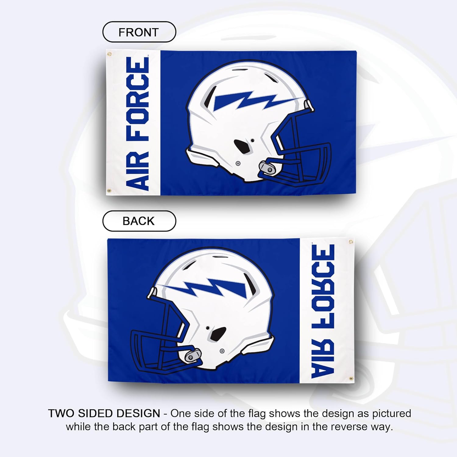 Desert Cactus United States Air Force Academy USAFA Flag - 3 x 5 Feet Falcorns Banner, Indoor/Outdoor Durable Fabric, 100% Polyester Design (Style Team Name 2) - Image 2