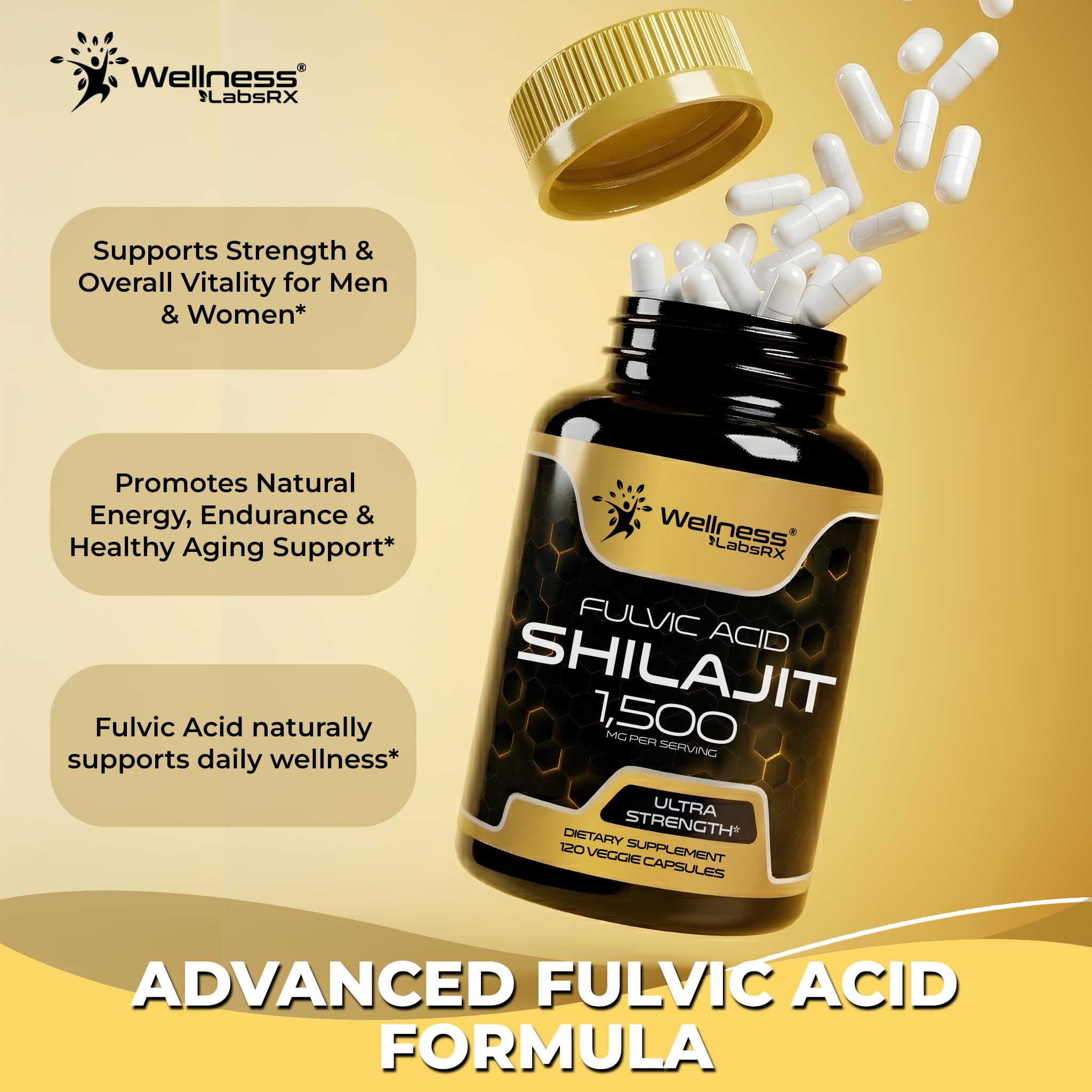 Himalayan Shilajit Capsules 1500mg for Men and Women, 120 Count — Amazon image 3