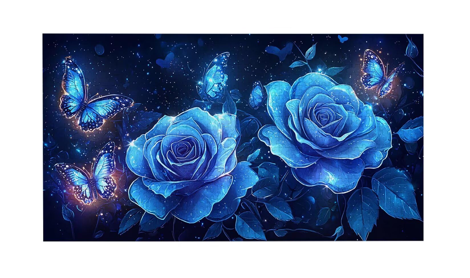 Puzzle dla dorosłych 900 elementów niebieska róża 87 x 34 cm niemożliwe trudne wyzwanie, puzzle dla dorosłych gra edukacyjna wyzwanie zabawki 900 elementów puzzli dla dorosłych, kreatywna rozrywka