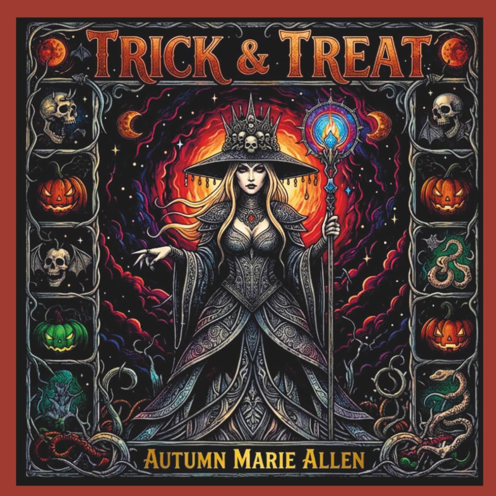 TRICK & TREAT: A Creepy Halloween Coloring Book For Teens