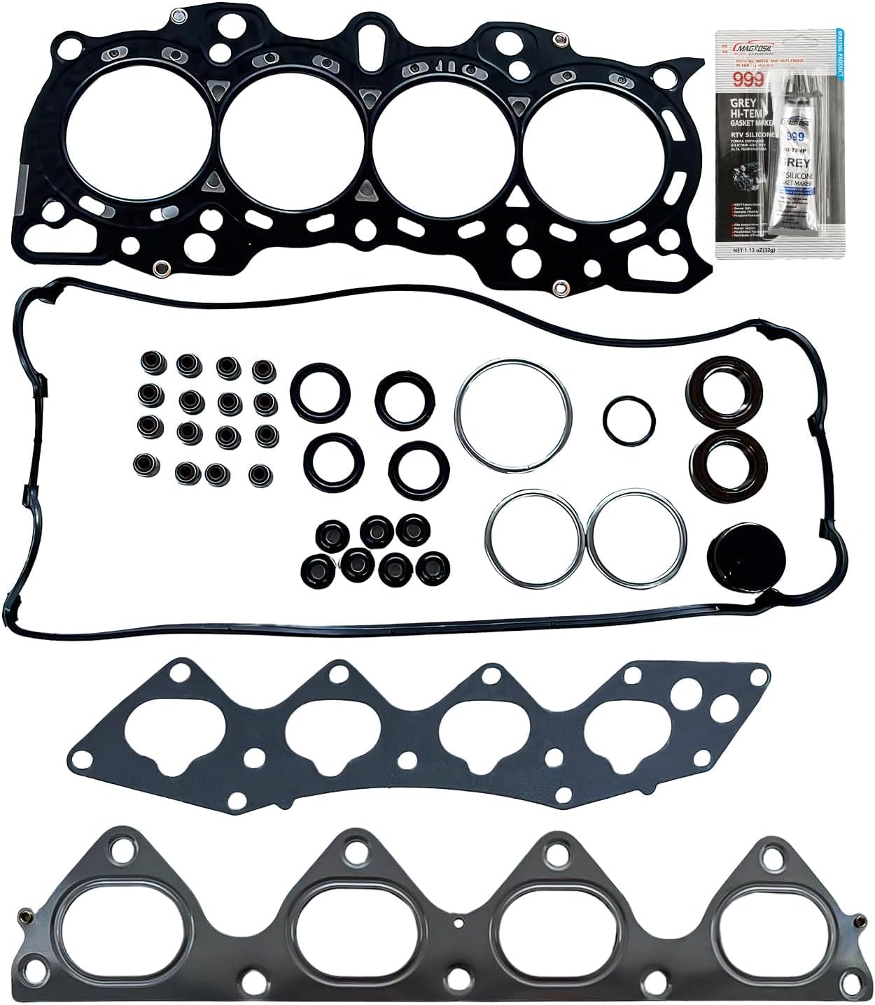 PHILTOP HS26159PT Head Gasket Set Fit for 1997-2001 CR-V, Cylinder Head Gasket Kits with Bolts
