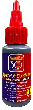 Salon Pro 30 SEC Super Hair Bond Glue Professional Speed 1.0 Fl Oz Pack of 6