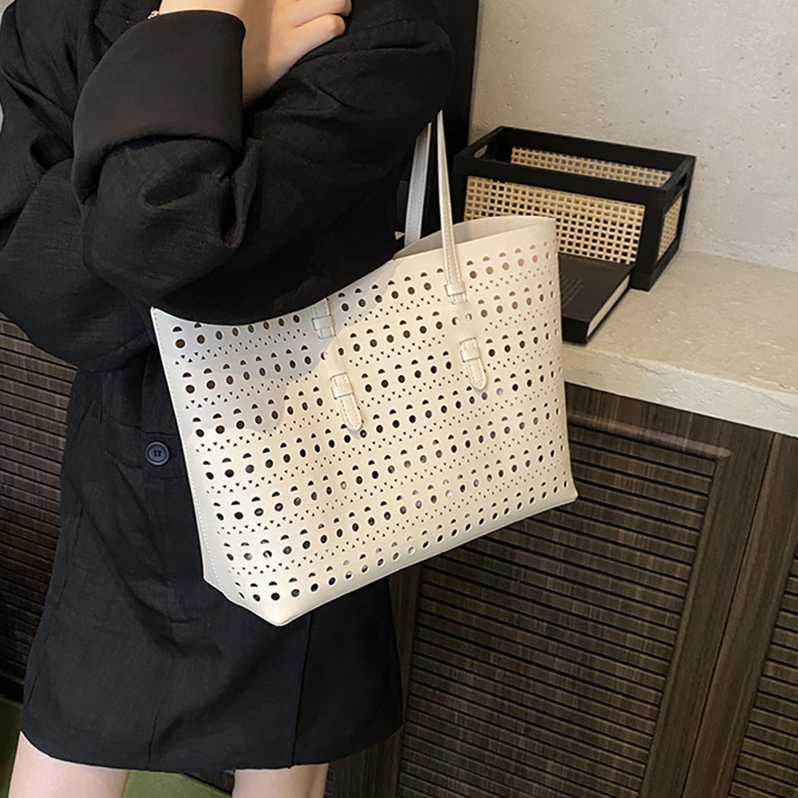 Borsa a Tracolla Leggera in PU Cava per Professionisti pendolari di Lavoro spaziosi con Tasche Multiple e pendolari quotidiani Resistenti allo Strappo