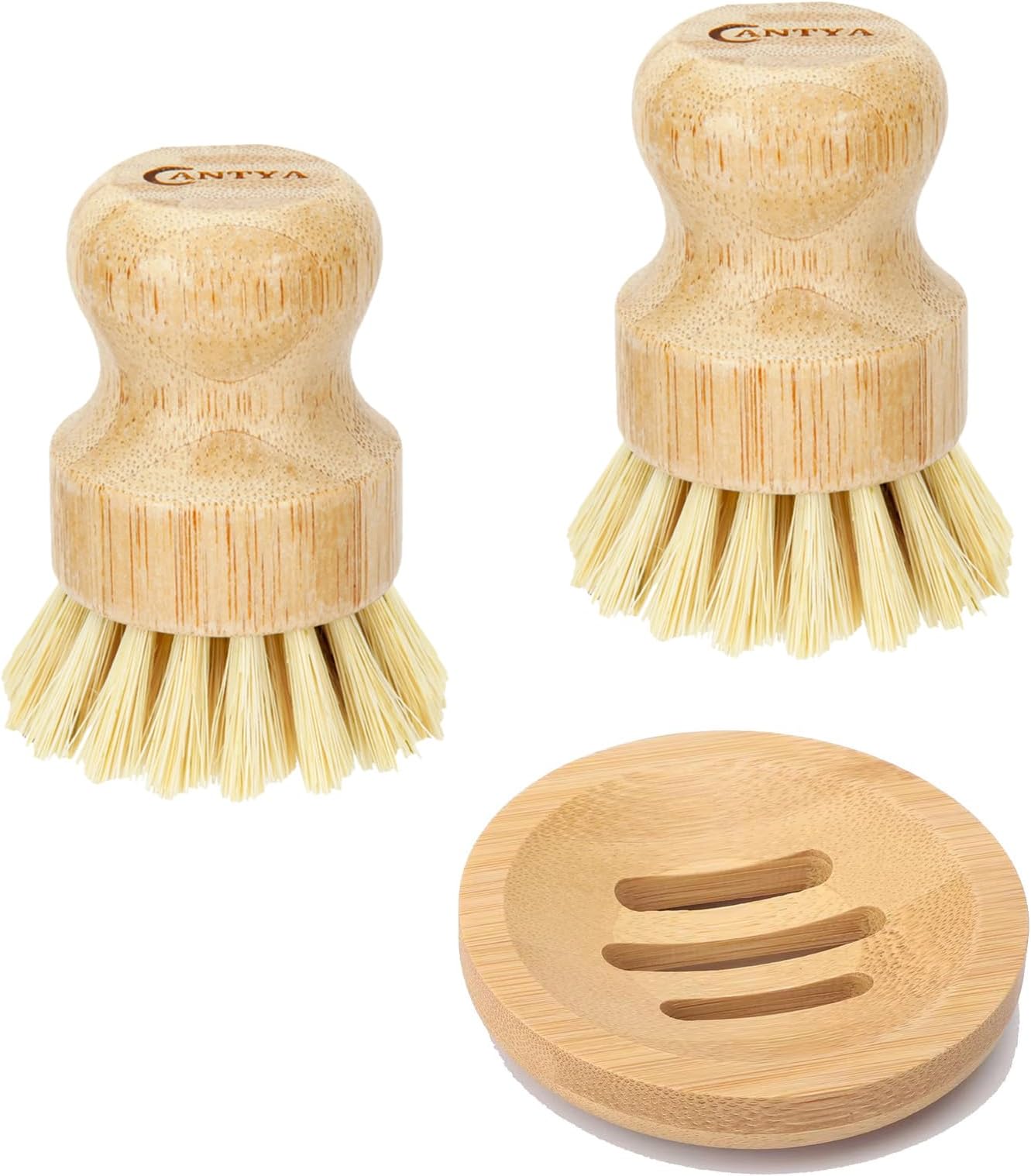 Amazon.com: 8 Pcs Bamboo Dish Brush Dish Washing Scrub Bottle Brush ...