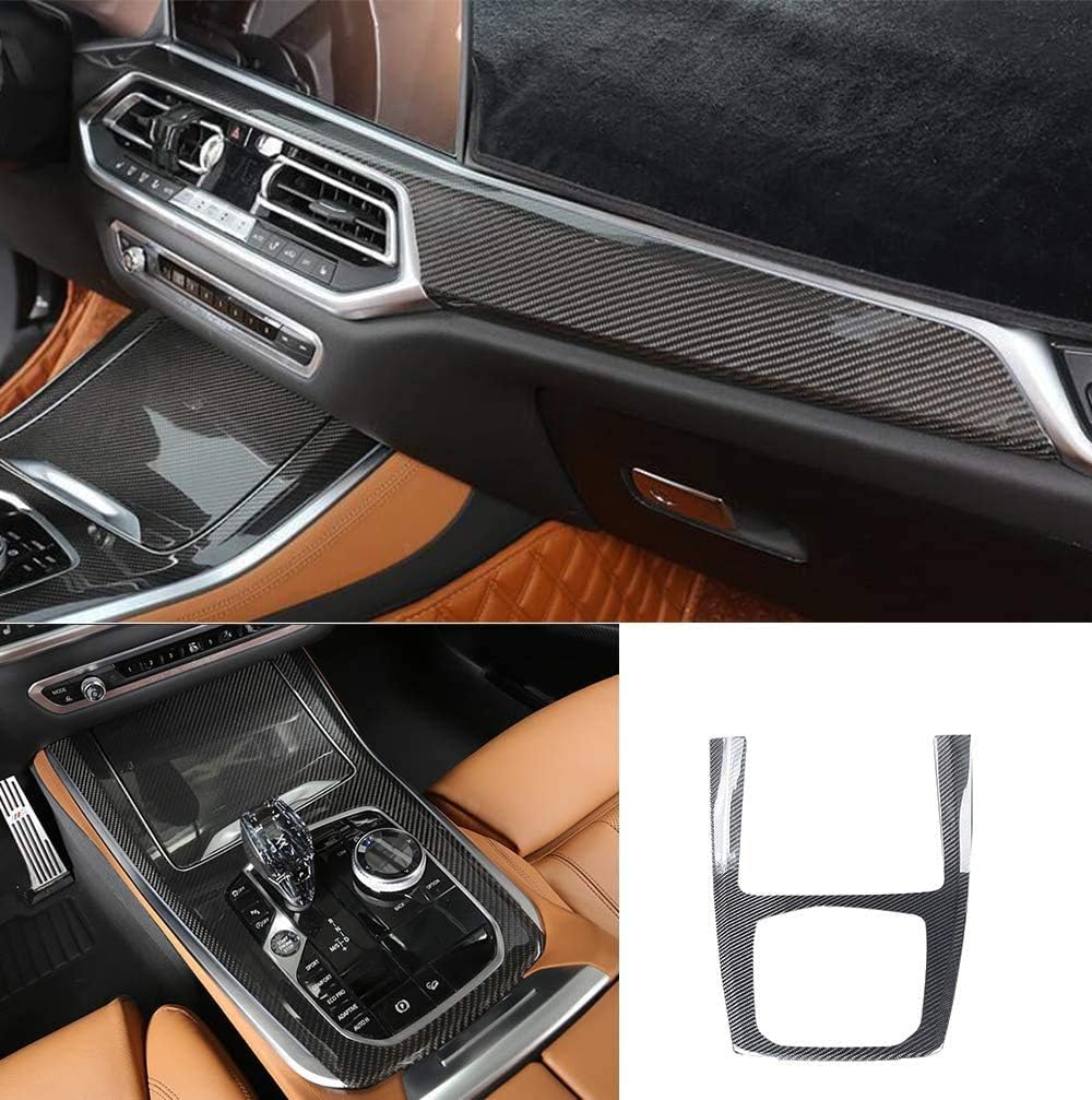 Carbon Fiber Interior Console Dashboard Trim fits for BMW X5 G05 2019+ Interior Trim Kits Interior Upgrade Interior Parts Factory Outlet(12PCS)