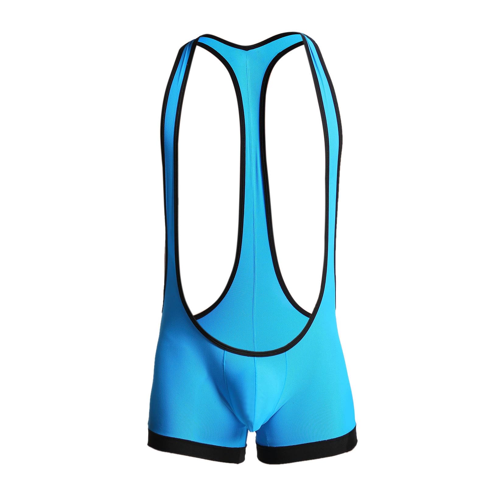 Traje de lucha libre para hombre, body de una pieza, ropa interior, tanga, tirantes