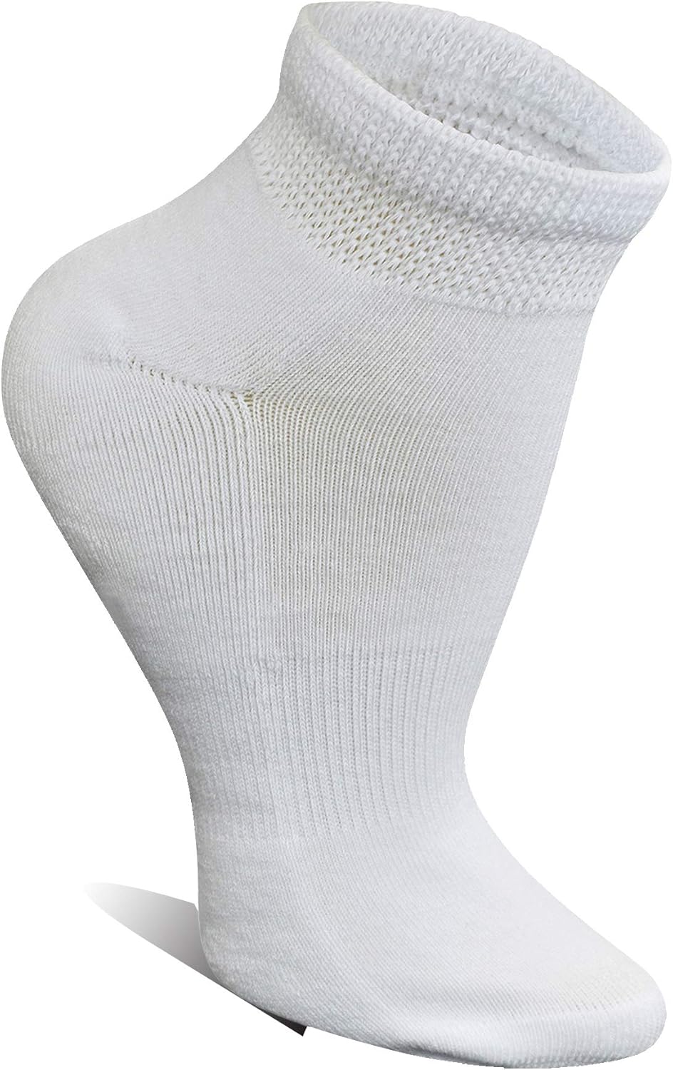 Yomandamor 5 Pairs Womens Cotton Diabetic Low Cut Socks with Seamless Toe