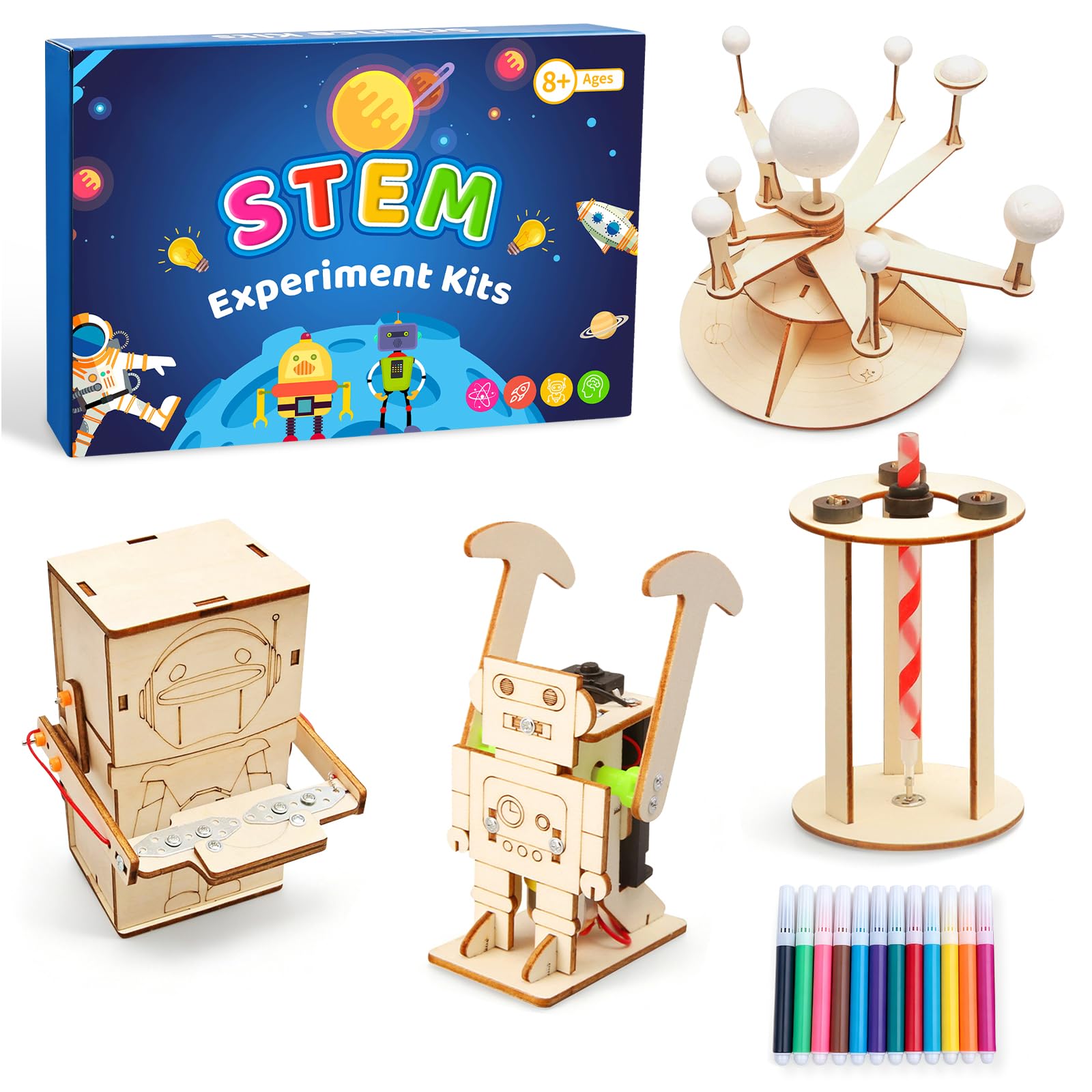 JTgugu 4er Set Experimental Kinder ab 8-14 Jahre, Elektronik Baukasten
