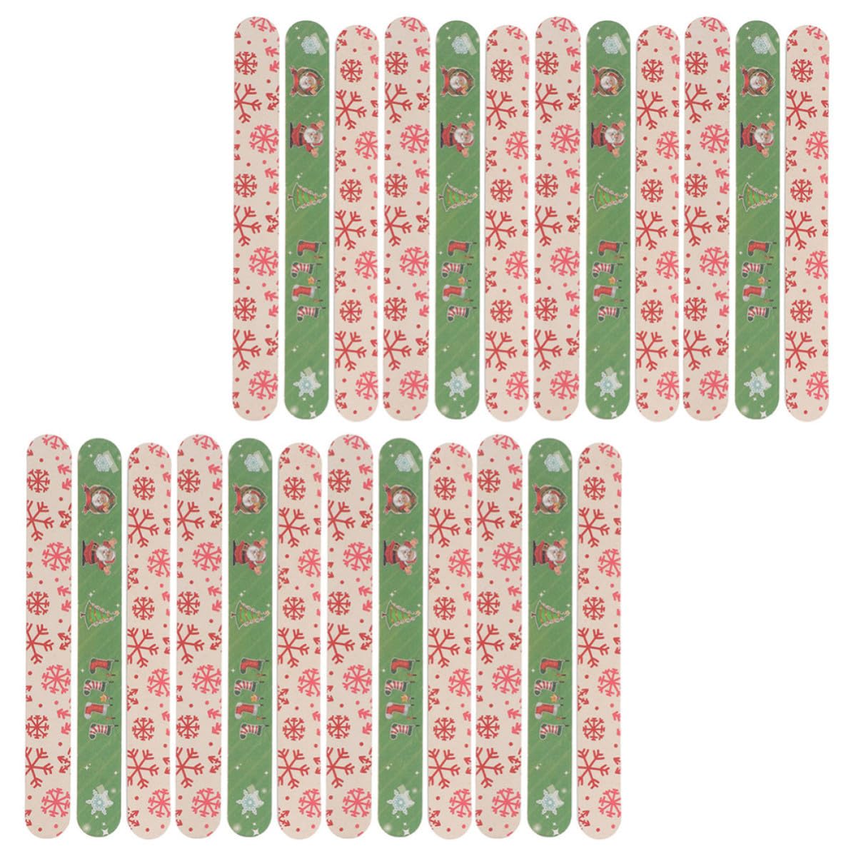 FENICAL 24 Pièces Lime à Ongles Eva Thème Noël pour Faux Ongles et