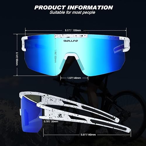 Miniatura 6 de Gafas de sol deportivas polarizadas para hombres, mujeres, jóvenes, béisbol, pesca, correr, ciclismo, golf, trekking TAC